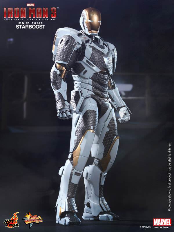 Hot Toys MMS 214 Iron Man Mark XXXIX 39 Starboost 12 inch Action Figure NEW 