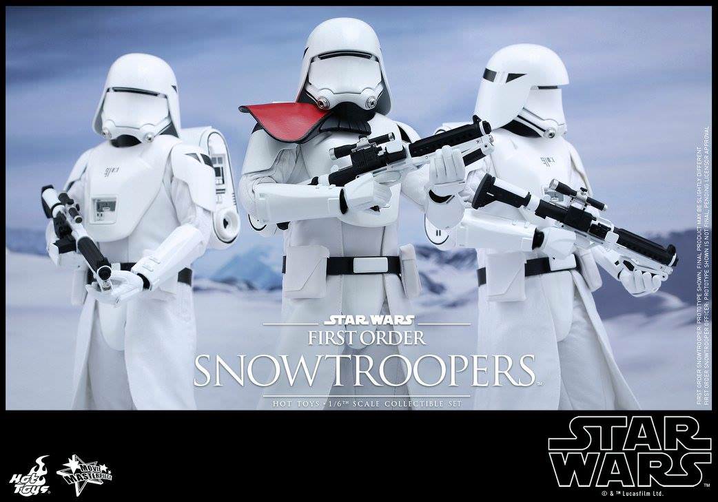 HOT TOYS STAR WARS FORCE AWAKENS SNOWTROOPERS 2PK MMS 323 1/6TH SCALE 