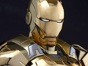 Hot Toys MMS 341 Iron Man 3 - Mark XXI Gold Chrome Version