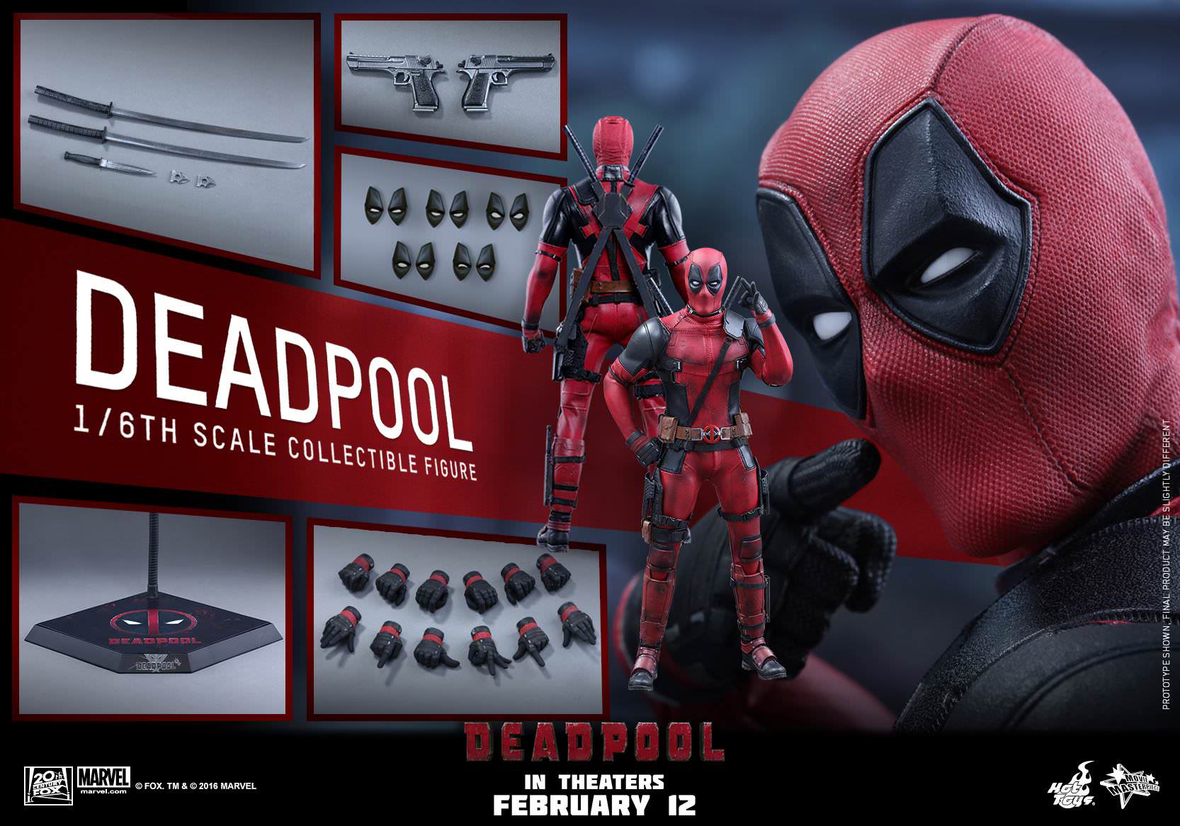ジャンク品　hottoys デッドプール MMS 347 Hot Toys Deadpool 1/6 Scale Collectible Figure (MMS347) for sale