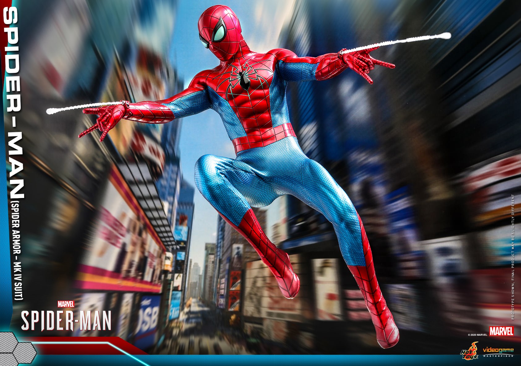 Hot Toys Action Figure Spider-Man (Spider Armor - MK IV Suit) In Scala 1/6 – 30,5 Cm – Marvel Spider-Man Game – HT906512