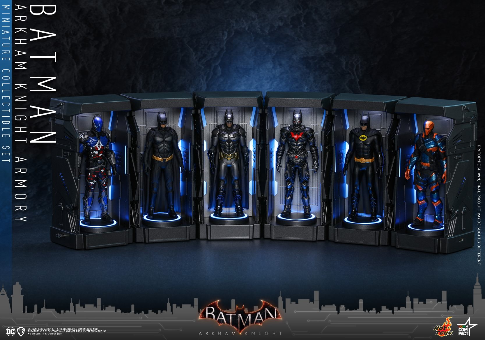 Batman Hot Toys Arkham Knight LED 2008  1989 Movie Suit Rare VGMC012 VGMC011 